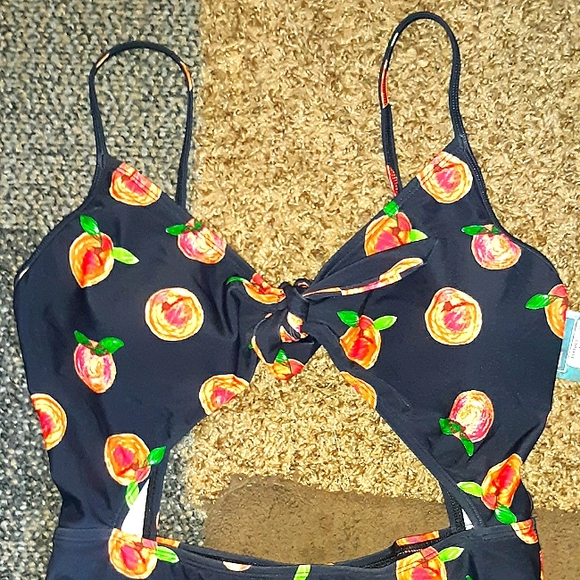 NWT*XL* EIDON gorgeous Peach Print High waist Surf Monokini* - Picture 5 of 15